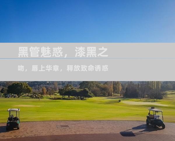 黑管魅惑，漆黑之吻，唇上华章，释放致命诱惑